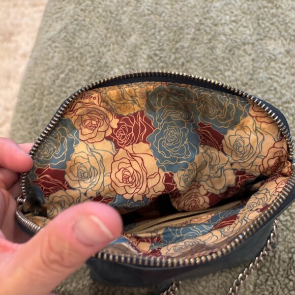 Hobo turquoise clutch crossbody leather bag - Picture 5 of 7